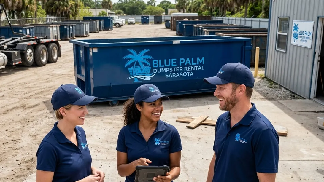 Construction debris disposal in southwest Florida — jobsite container taking mixed C and D waste